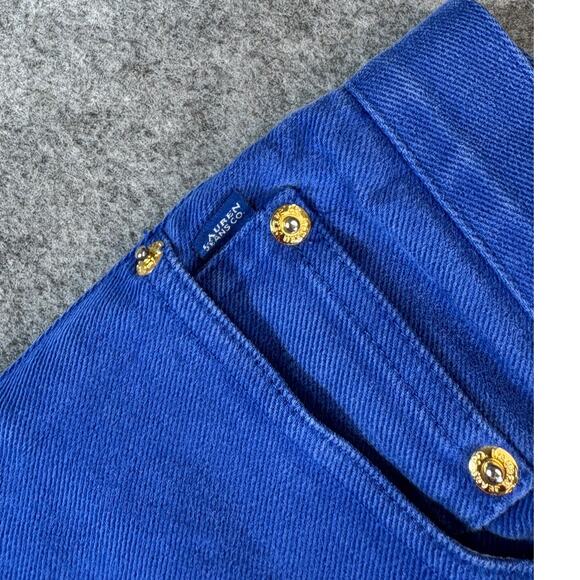 VINTAGE Lauren Jeans Co Ralph Lauren Jeans Womens Size 14 Blue High Rise Y2K - Picture 6 of 9